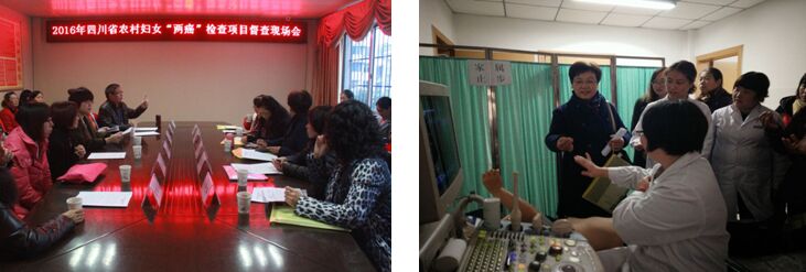 省级专家组督导三台县农村妇女“两癌”检查项目工作