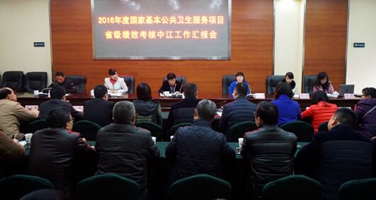 省卫计委考核中江县2016年基本公共卫生服务项目